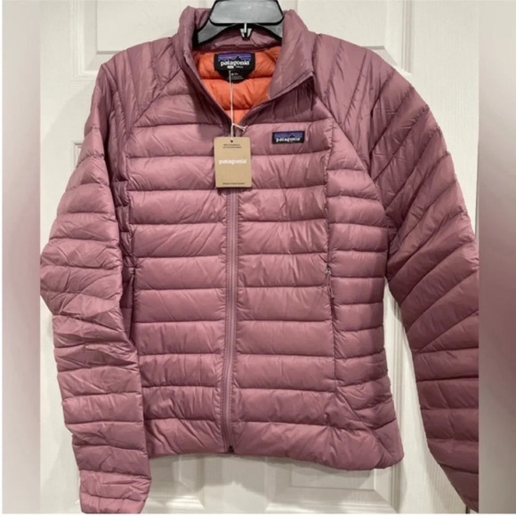Patagonia Women’s XL Down Sweater Puffer Jacket NWT Evening Mauve Dark Pink - Picture 1 of 8
